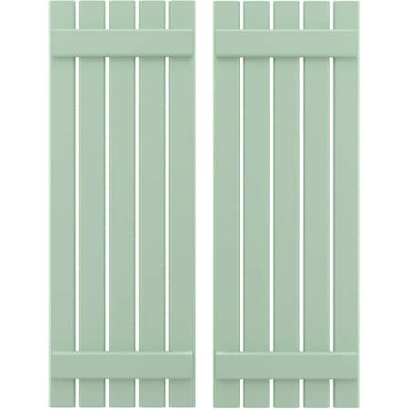 Americraft 5-Board (2 Batten) Exterior Real Wood Spaced Board-n-Batten Shutters, ARW101SB519X44SGH